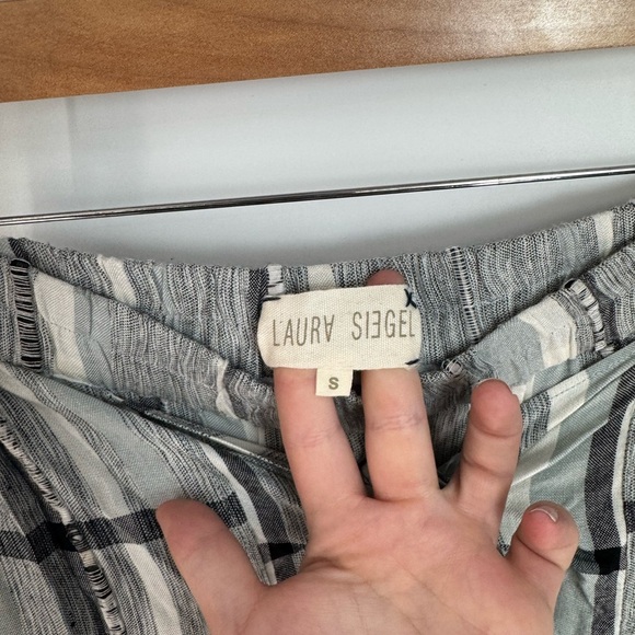 Laura Siegel Tweed Wrap Plaid Tie Front Cropped Pants size Small - Picture 4 of 5